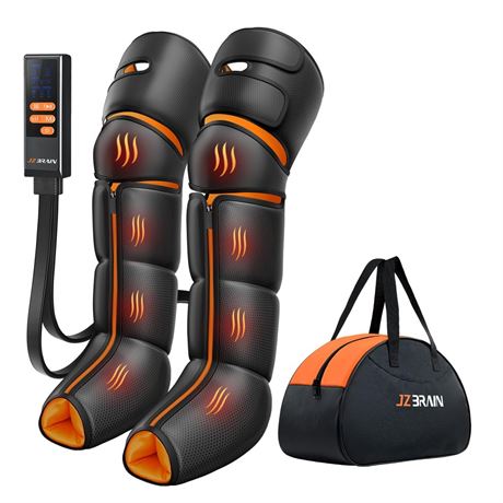 Leg Massager with Heat and Compression : Foot and Calf Massager for Circulation