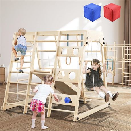 Folding Indoor Jungle Gym for Toddlers, Foldable Toddler Indoor Playground,