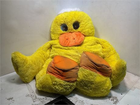 Yellow plush duck costume