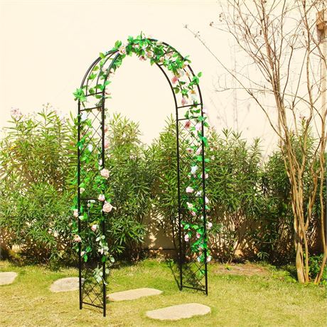 Metal Garden Arch Elegant, Durable Garden Arbors Trellises for Climbing Plants,