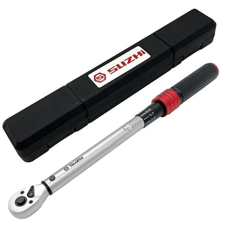 90-tooth 3/8 Inch Drive Torque Wrench 10-100ft.lb/15-135Nm, Accuracy Alloy