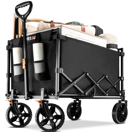 Collapsible Wagon Cart Heavy Duty Foldable, Portable Folding Wagon with