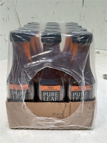 Lipton Pure Leaf Peach Iced Tea, Bottled Tea Drink, 18.5 fl oz, Bottle (12PACK)