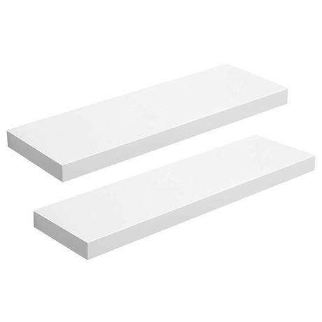 VASAGLE Floating Shelf Set of 2, Wall Shelf 23.6 Inch, Hanging Shelves Wall