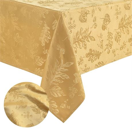 Elrene Home Fashions Elegant Woven Leaves Jacquard Damask Wrinkle Resistant
