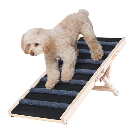 VEVOR Dog Ramp, Folding Pet Ramp for Bed, Adjustable Dog Ramp for Small, Large,