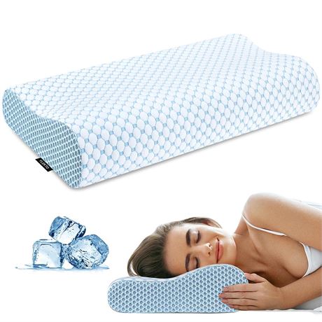 Cervical Pillow for Neck Pain Relief, Contour Memory Foam Pillows for Sleeping,
