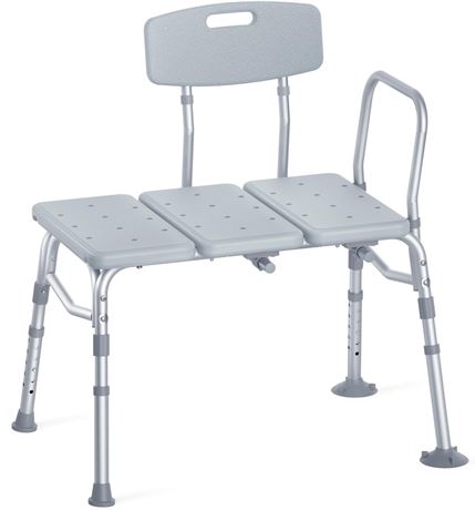 Tub Transfer Bench for Bathtub, 400 lbs Heavy Duty Shower Chair with Backrest,