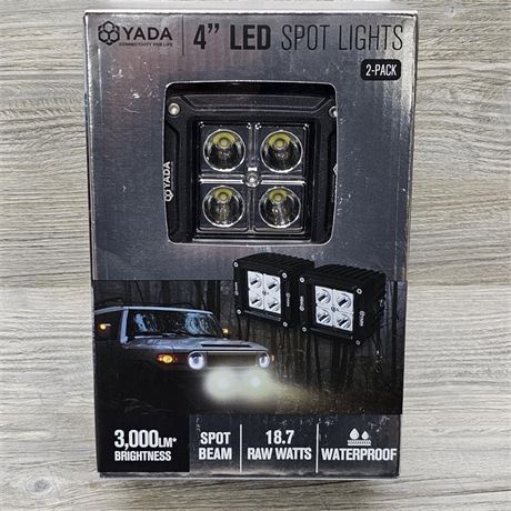 YADA 4-inch 6500K Off Road Driving LED Spot Lights for SUV Truck -18W