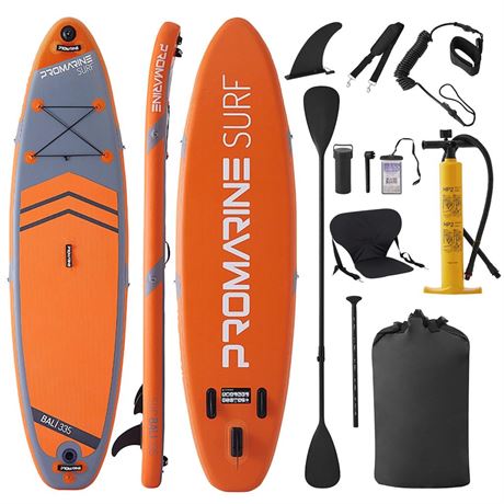 Inflatable Stand Up Paddle Board, Adjustable Aluminium Extra Wide Paddle Board,