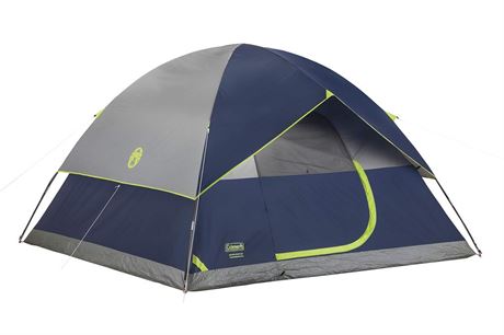 Coleman Sundome Camping Tent with Rainfly, 2/3/4/6 Person Tent Sets Up in 10