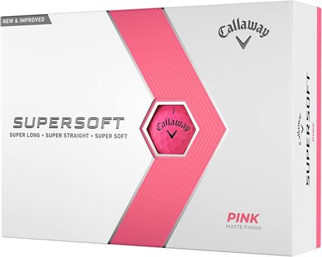 OFFSITE Callaway Golf Supersoft 2023 Golf Balls Pink One Dozen