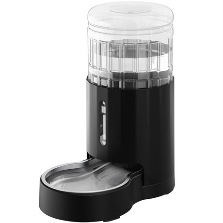 CZPET Automatic 4L/1Gal/135Oz Cat Water Dispenser with Stainless Steel Bowl,