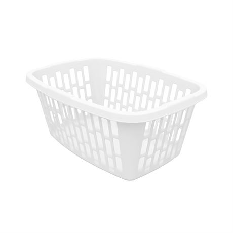 (4 pack) Plastic Basic Laundry Basket, Breathable Rectangle, Carrying Handles,