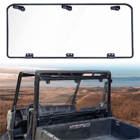 SAUTVS Rear Windshield for Ranger 570 Midsize, Lightly Waterproof Durable Rear