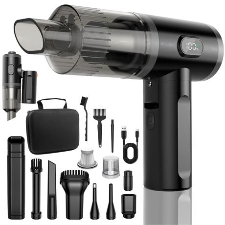 Handheld Vacuums Cleaner Equipped with Digital Display Portable Air Blower Car