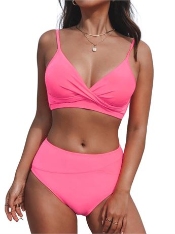 OFFSITE LOCATION CUPSHE Women's Bikini Set SMALL Two Piece Swimsuit High Waisted