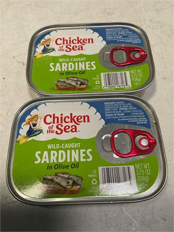 Chicken of the Sea Wild Caught Sardines in Olive Oil 3.75 oz (2pack)