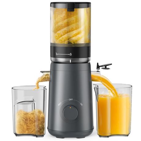 TUUMIIST Cold Press Juicer Machine, 5.3 Inch Extra Large Feed Chute for Whole