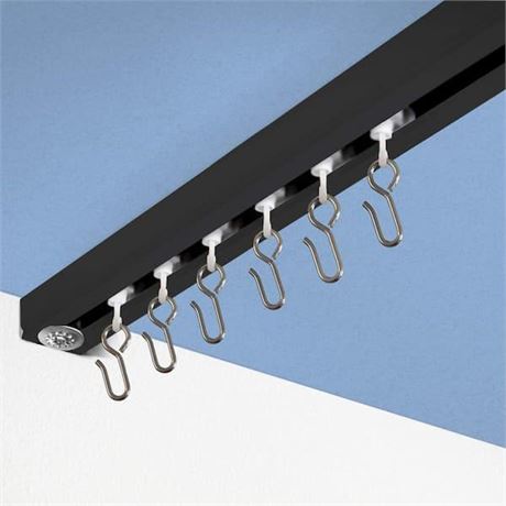 Ceiling Track Set - Small, For Spaces 3ft - 6ft Wide (Black)