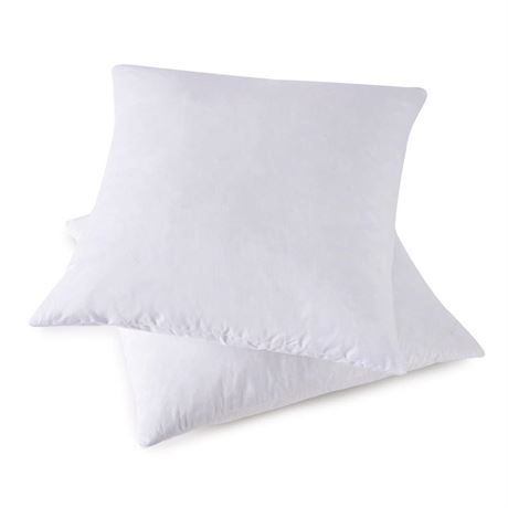 Throw Pillow Inserts, Set of 2 Down Feather Pillows Inserts Bed and Couch