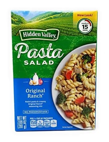 Hidden Valley Pasta Salad - Original Ranch -7.090z- Pack of 8 Boxes