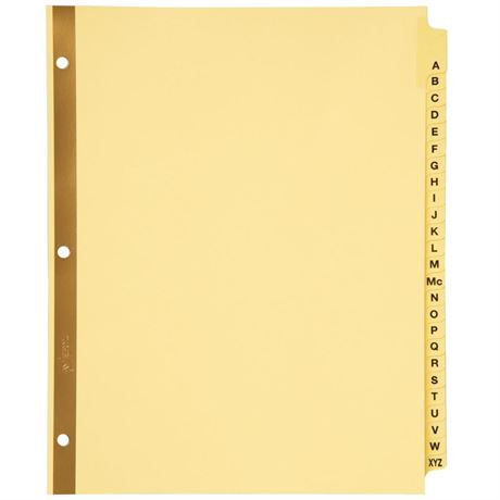 Avery 11306 Preprinted Laminated Tab Dividers w/Gold Reinforced Binding Edge,