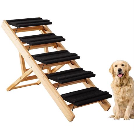 Dog Pet Stairs Steps Ramp for Bed,Dog Pet Stairs Steps for Large Dogs,Dog Pet