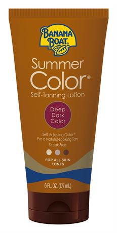 Banana Boat Summer Color Self Tanning Lotion, Dark Self Tanner Lotion, 6 fl. Oz