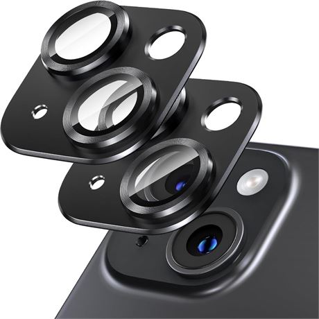 Uniwit [2 Pack] Camera Lens Protector for iPhone 15/15 Plus,9H Tempered