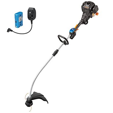 LawnMaster No-Pull Gas String Trimmer 25cc 2-Cycle 17-Inch Split Shaft