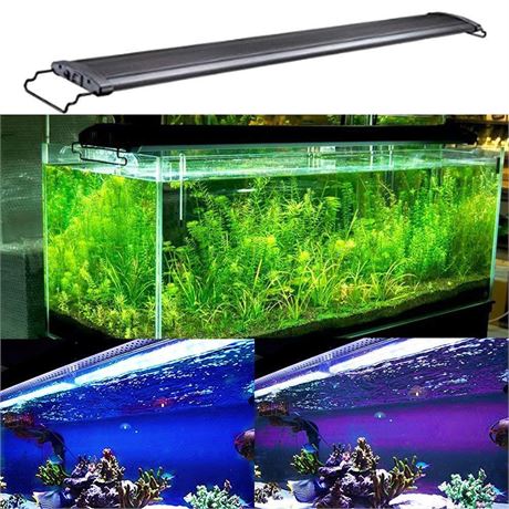 KZKR Aquarium Hood Lighting Fish Tank Light 48-60 inch lamp for Freshwater