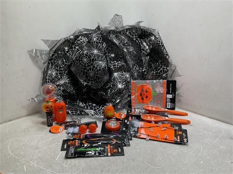 Halloween witch hat + 3 glow pendant + 2 light-up necklace and lights