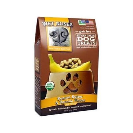 Wet Noses Grain Free Peanut Butter Banana Dog Treats, 14 Oz