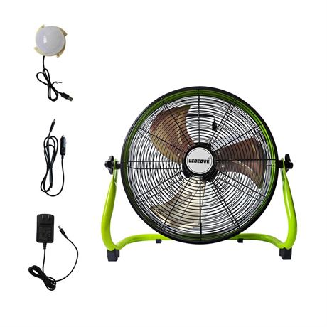 Battery Operated 16Inch Fan,Home or Outdoor Dual-use Portable Fan,With 24000mAh