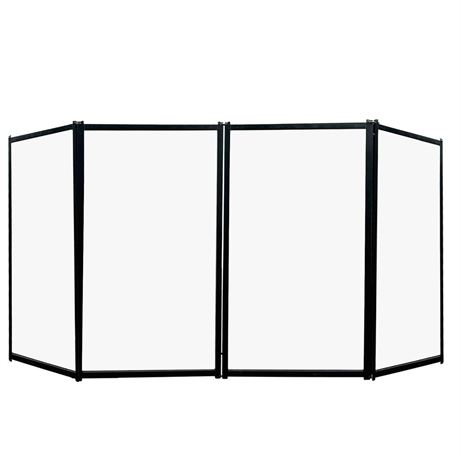 Portable DJ Facade, Professional DJ Fence, Foldable DJ Booth with Black and