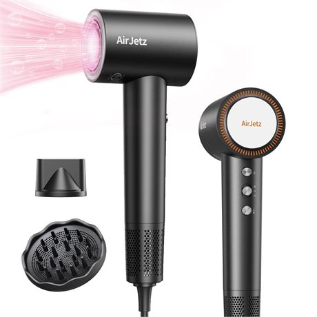 Hair Dryer, 160,000 RPM High-Speed Ionic Blow Dryer for Fast Drying,