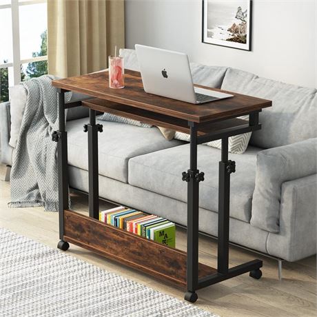 Tribesigns Portable Desk for Sofa and Bed, Height Adjustable Laptop Table Small