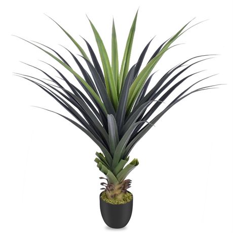 4ft Artificial Agave Plant 48Inch Spiked Agave Plant,Outdoor Artificial Plants