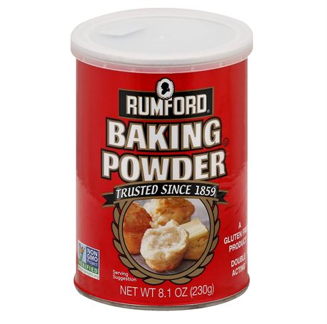 Rumford, Non-GMO, Gluten-Free, Double Acting Baking Powder, 8.1 oz