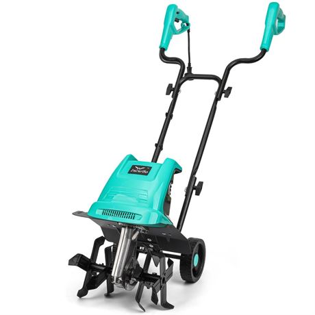 Electric Garden Tiller Electric Cultivator 12 Inch Tilling Width 8-Inch