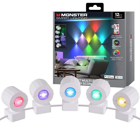 Monster Multi-Position 2-sided Sconce Light, RGB LED Dual-Sided Indoor Smart