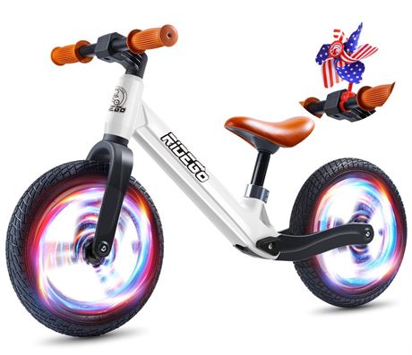 Ridego 12 Inch Balance Bike for Kids 2-4 Year Old,Lightweight Kids Bike with