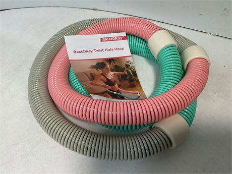 Upgraded Weighted Hoop for Adults - 3.3lb Soft Spring Fitness Hoop for Weight