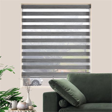 Blinds for Windows, Dual Layer Zebra Blinds & Light Filtering Roller Shades for