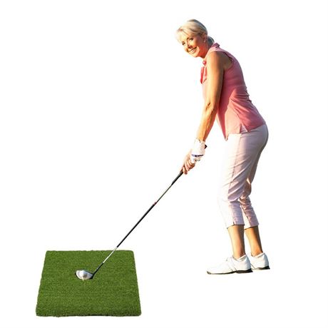 Precision Chipping Practice: Artificial Grass Golf Mat with Tee Holder - Ideal