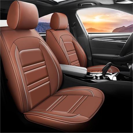 Car Seat Covers for Toyota Camry 2002-2023, 5 Seat Leather Covers, Front and