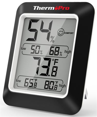 ThermoPro TP50W Digital Hygrometer Indoor Thermometer Room Thermometer and