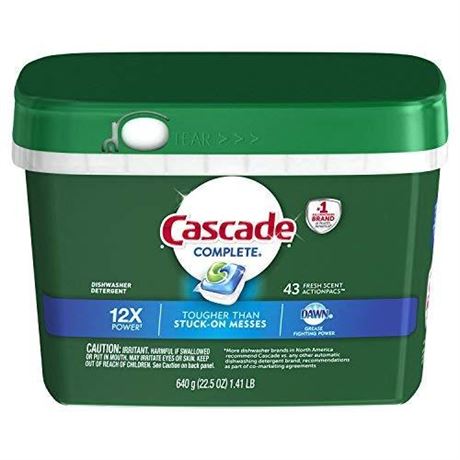 Cascade Complete Dishwasher Detergent, Fresh Scent (Pack of 2)2 22.5 Ounce