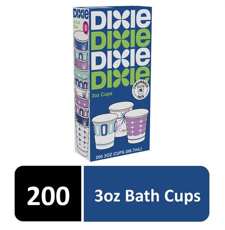 Dixie 3oz Bath/Mouth Rinse Paper Cups, 200ct